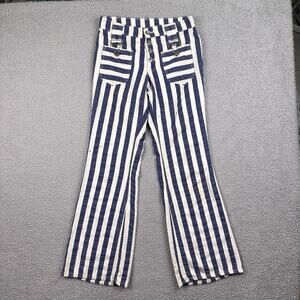VTG Levis For Gals Pants Womens 26x29 70s Sailor High Waist Striped Bell Bottom